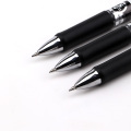 Stationery supplies promotional 0.5mm rubber gel pen with metal clip black ink office gel ink pen